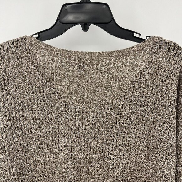 American Eagle Sweater M Open Knit Tan Oversize Boxy Womens Pullover Size Medium - Picture 4 of 9
